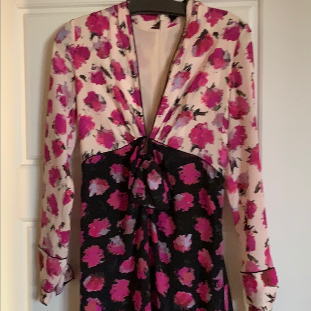 Proenza Schouler Pink Floral Midi Dress 0 - Picture 5 of 8